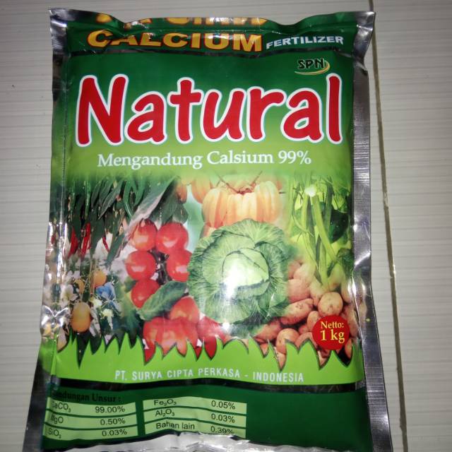 KALSIUM NATURAL 1 KG PUPUK NATURAL KALSIUM 99 % NETTO 1 KG / PERANGSANG TANAMAN / KALSIUM TANAMAN / 