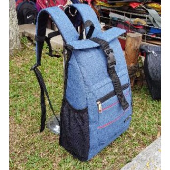 Ransel Pria Fashion Warna Solid Tas Sekolah Kain Oxford Berlapis untuk Remaja Laki-laki Ransel Laptop Tahan Air Kapasitas Besar