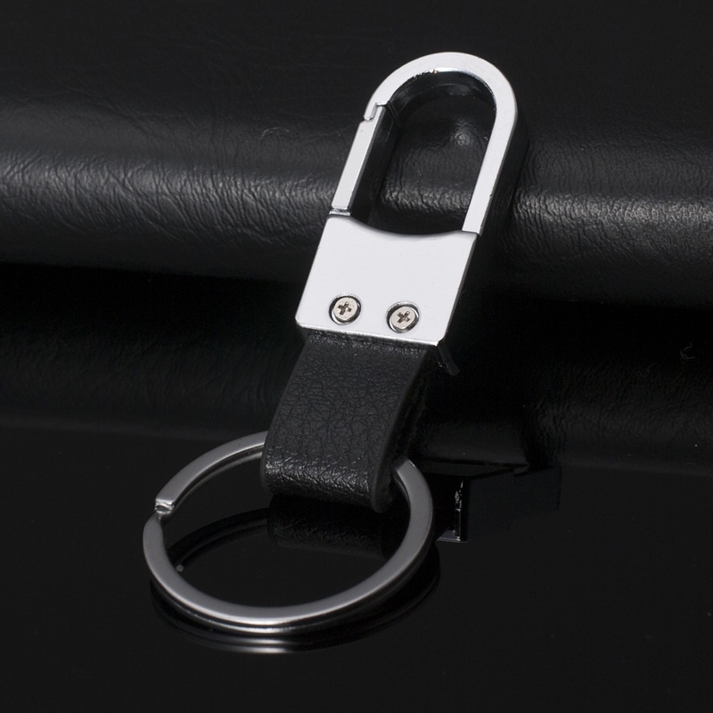 Auto Car STAINLESS Keychain Keyfob Creative Leather Strap Keyring Car Motorcycle Buckle Key Chain Keyfob Key Holder Accessories