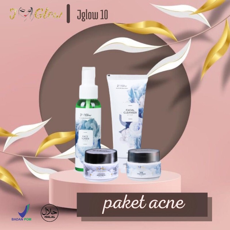 SKINCARE JGLOW PAKET ACNE/ ACNE SERIES/GLOWING SKINCARE/JGLOW SKINCARE/JGLOW BEAUTYCARE BANDUNG