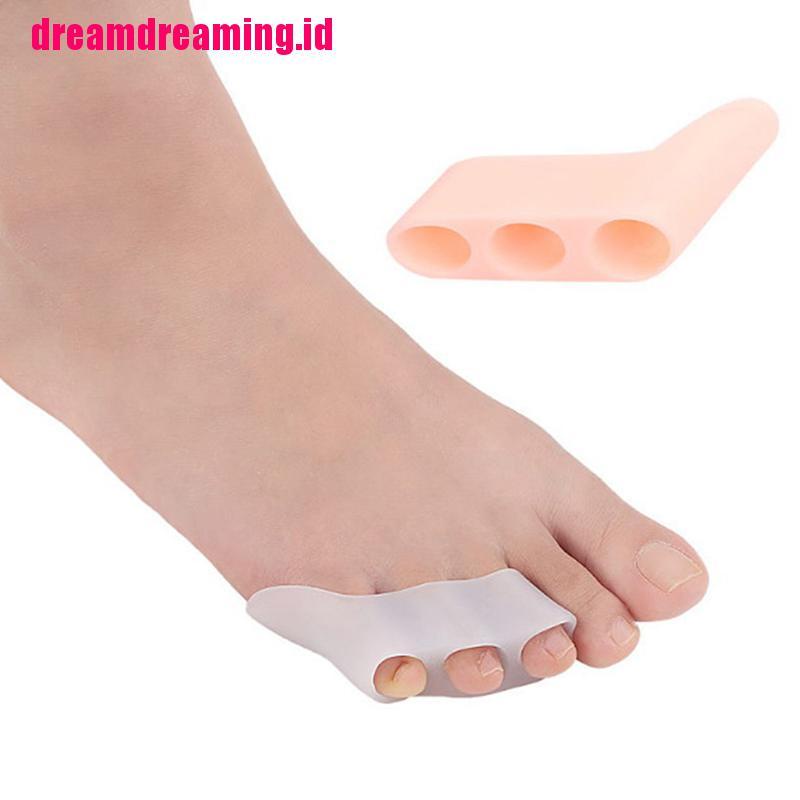 Sepasang Pemisah Jari Kaki hallux valgus Bahan Silikon