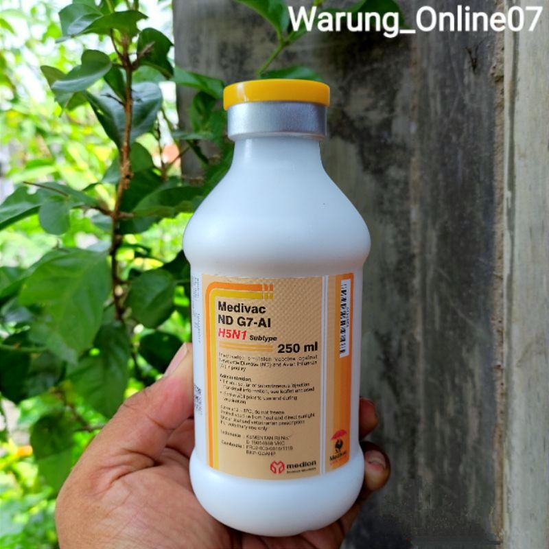 Vaksin ND G7 AI H5N1 250ml Dosis 500 Ekor Vaksin Ayam Mencegah Tetelo Penyakit Kepala Memutar Serta 