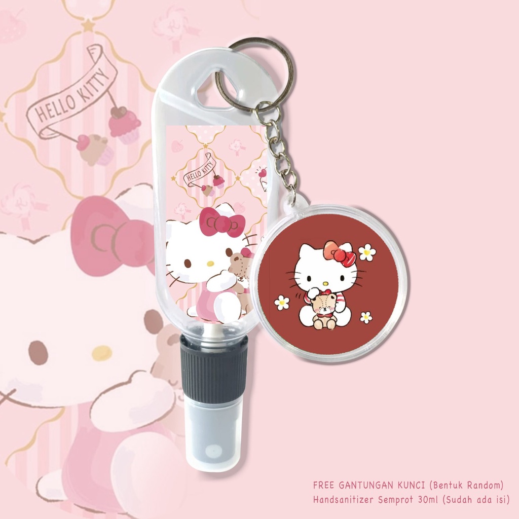 (FREE GANTUNGAN KUNCI) HAND SANITIZER HK KITTY CUTIE / BOTOL SPRAY / INCLUDE ISI 30ML