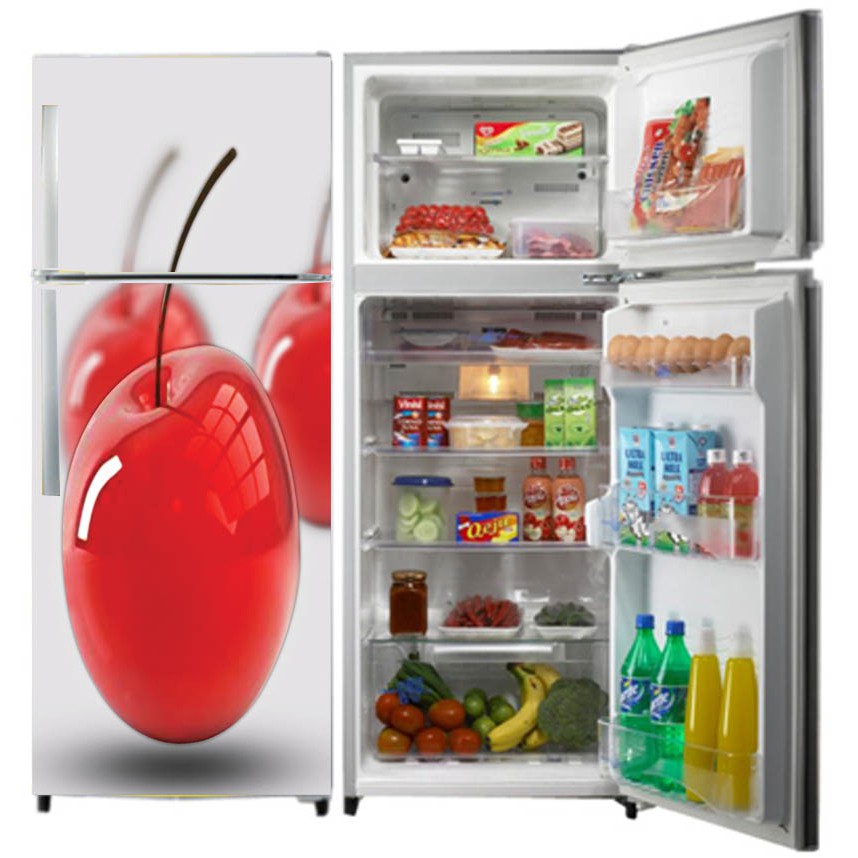 sticker kulkas motif buah cerry