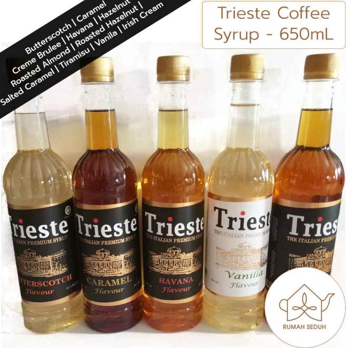 

Trieste Italian Syrup 650mL Coffee Series - Hazelnut, Caramel, Vanila