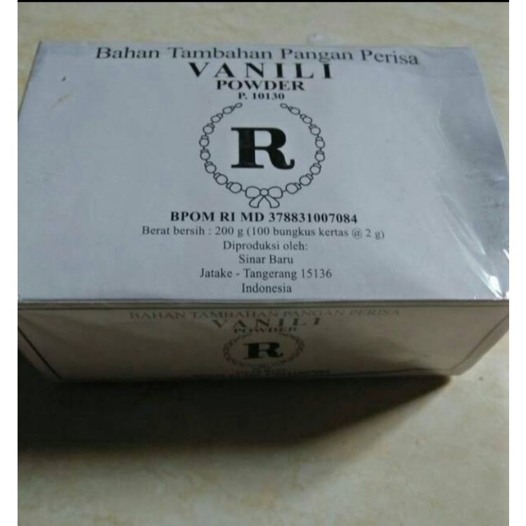 Vanili R (vanili bubuk) 1box(100pcs)@2gr