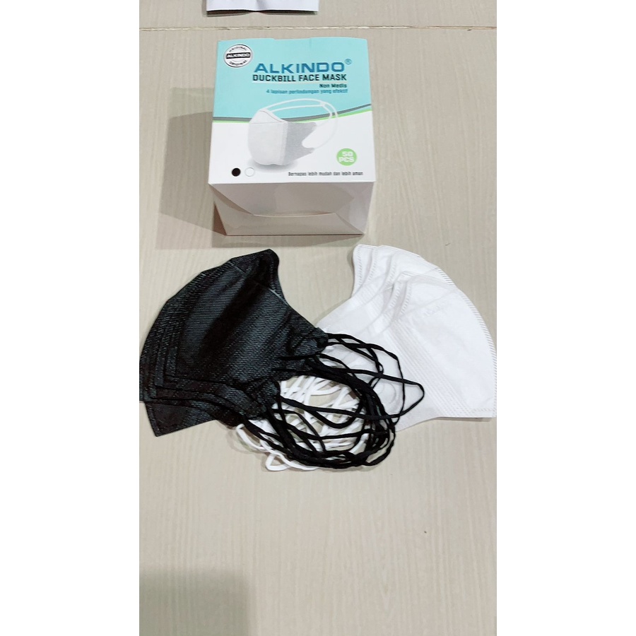 masker / masker Dukbill Alkindo 4ply Mix Warna Warni isi 50pcs / masker medis / duckbill / masker earlop dukbil disposable mask isi 50pcs