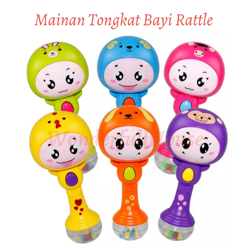 Mainan Bayi Murah Hand Music Shake Toys Tongkat Rattle Mainan Edukasi