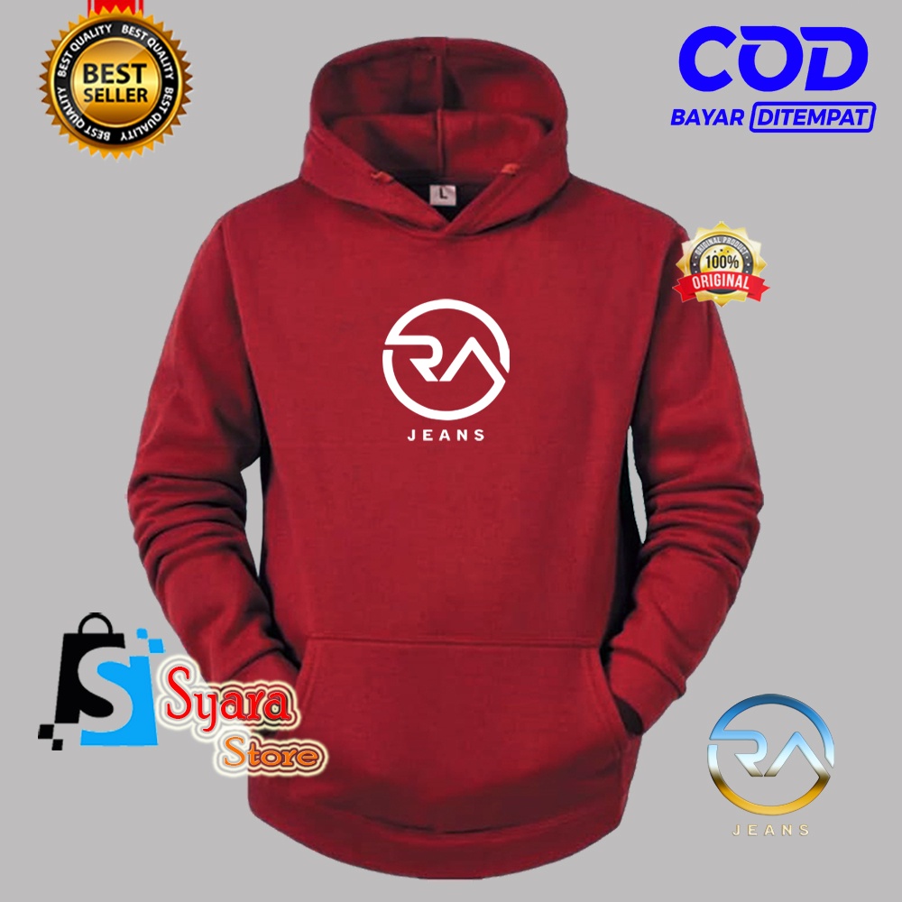 Bisa COD / Hoodie RA Jeans Putih / Jaket Hoodie Distro / Jaket Tebal / Jaket Sweater / Jaket Musim D
