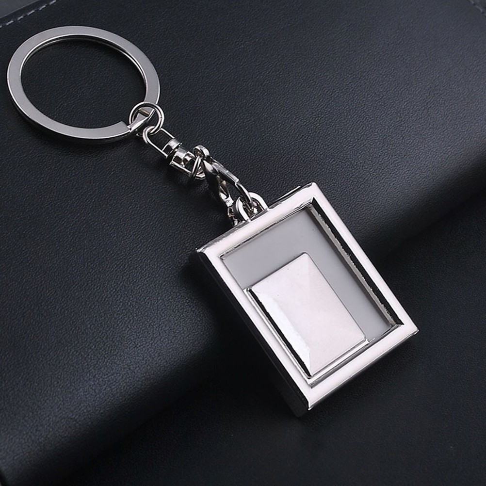 Hbid Glory 1pc Chic Transparent Clear Insert Photo Picture Frame Key Ring Chain Keychain Jelly