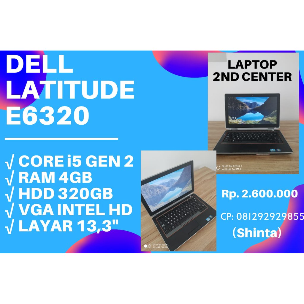 LAPTOP BEKAS DELL LATITUDE E6320 BERKUALITAS