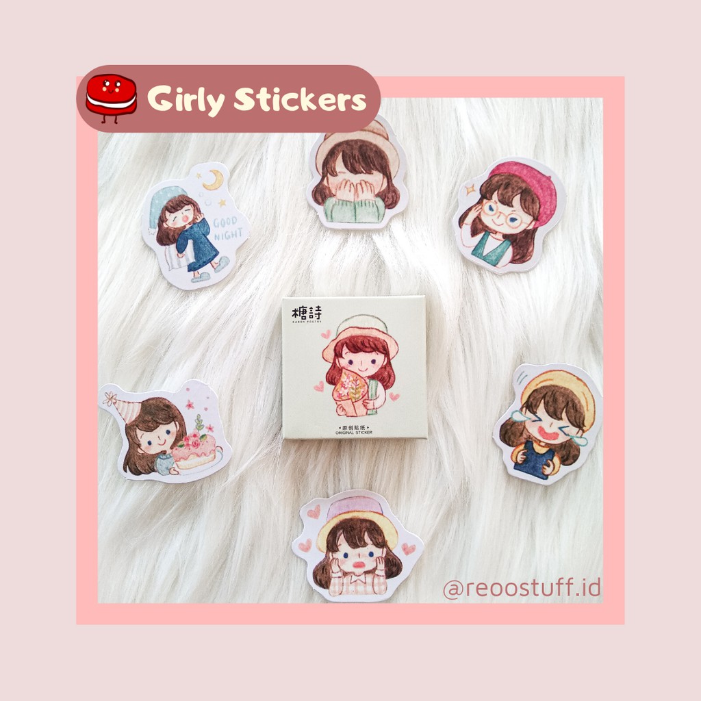 

Stiker cewek lucu isi 46 pcs | Kawaii Stiker | Stiker Murah