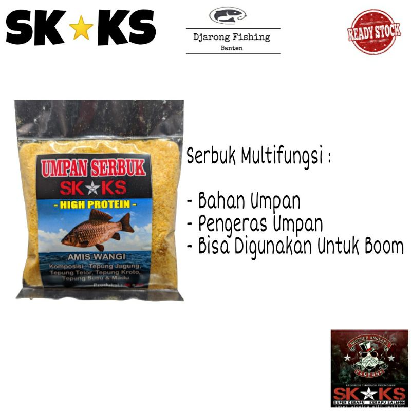 Umpan Ikan Mas SKKS Serbuk Jagung Campuran Bahan Umpan Aroma Amis Gurih Ikan Rame Babon Harian Galap