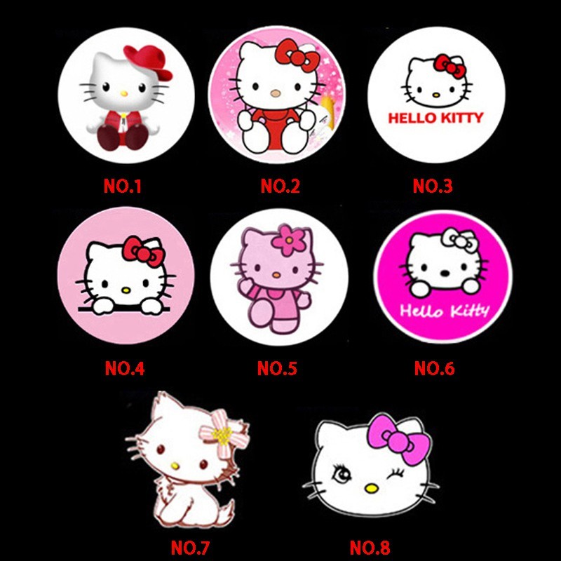 2pcs Lampu Led Welcome Logo Hello Kitty Untuk Pintu Mobil