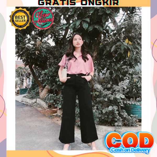 Celana Kulot Jeans Celana Kulot Terbaru Highwaist Kulot Jeans Heigwaist Kulot Jeans Premium Wanita K