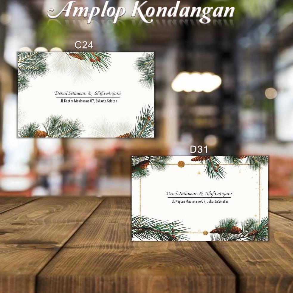 

(O4A7).. Kode C24, D31 - Amplop Kondangan / Amplop Desain / Amplop Nama - @TM_Desain isi 50pcs //Khusus@bulan@ini