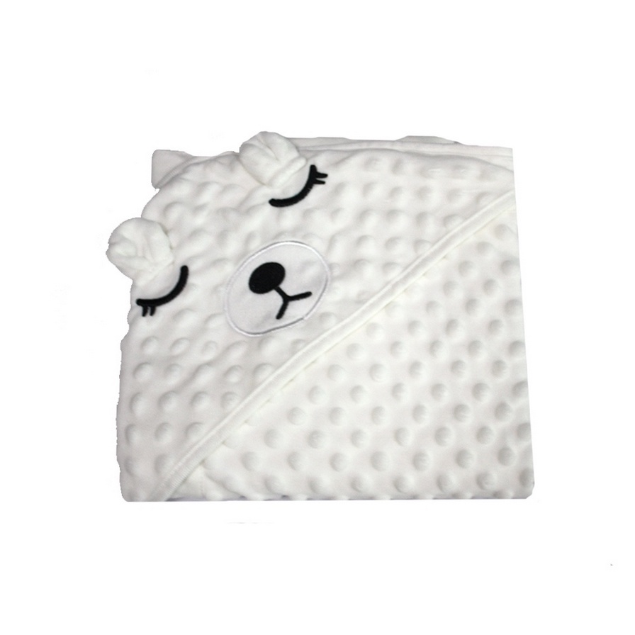 Freckles Super Soft Baby Blanket - Selimut Topi Anak Bayi Karakter Baby Blankie Hooded Aksesoris Box Bayi Halus Mink Dotted