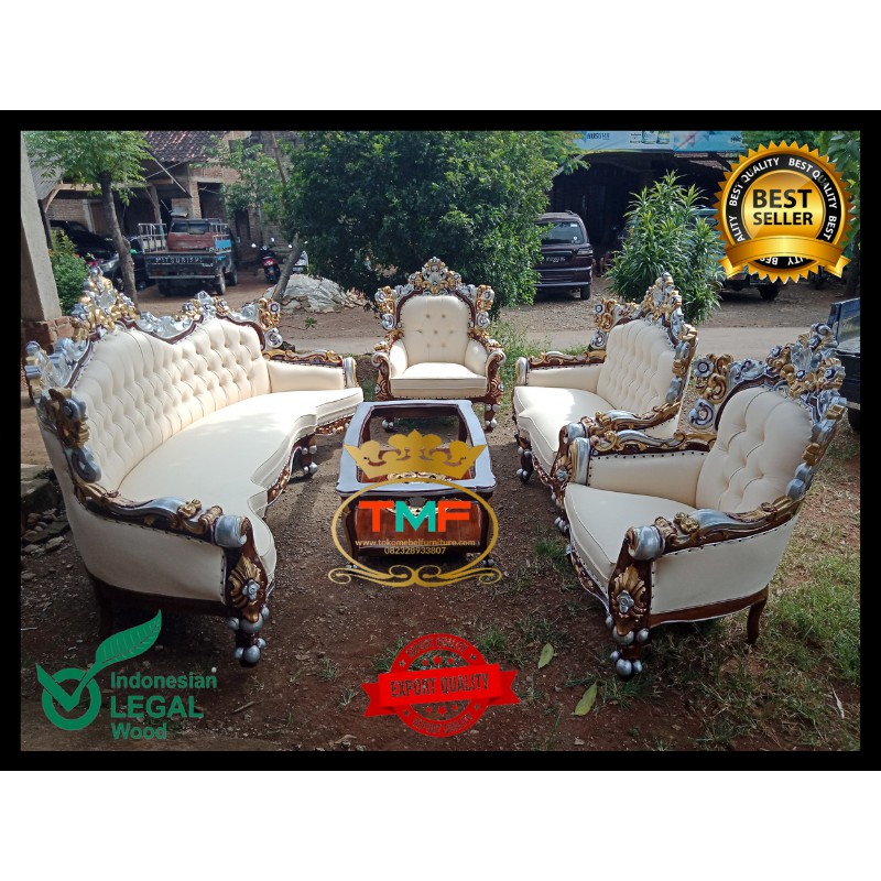 Kursi Tamu Sofa Mewah Barcelona Ruang Tamu Mewah