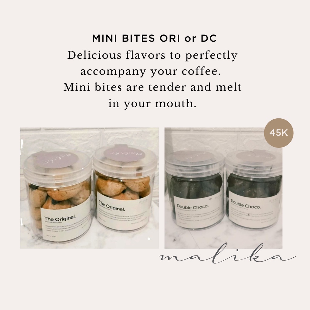 

Malika Cookies - Minibites Original or Double Choco