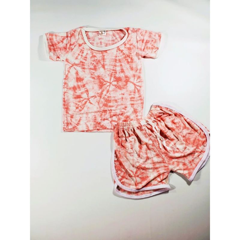 TYE DYE BAJU ANAK WARNA LUNTUR SET CEWE COWO