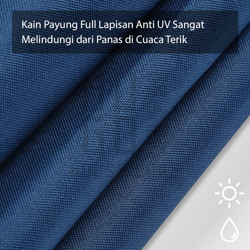 HUGO Payung Lipat Polos Manual Anti UV Protection Lipat Tiga Premium Quality