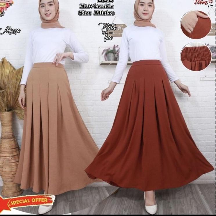 Sale Terbatas Rok rempel lipit lipit premium import