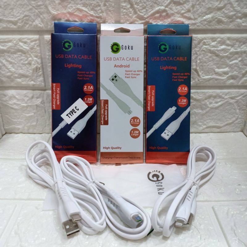 Kabel goku 2.4A fast charging micro usb/type c/iphone