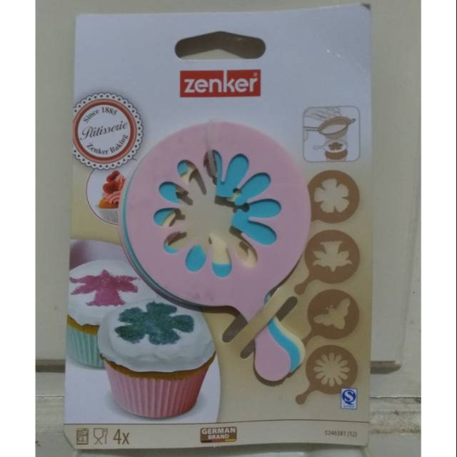 Zenker Cupcake Stencils Cetakan Penghias Taburan Kue