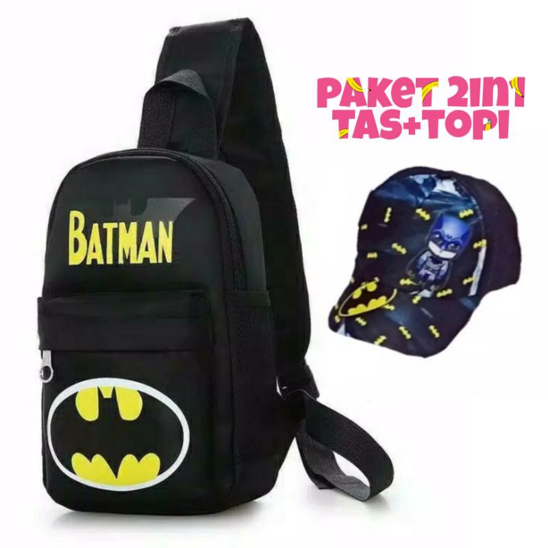 2in1 tas slempang kapten marvel superhero ultraman batman