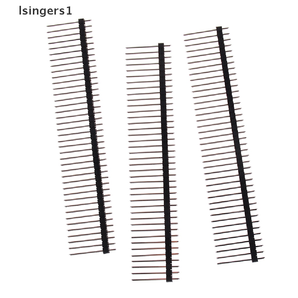 (lsingers1) 10pcs header pin Satu Baris 1x40 40 pin 2.54mm 1x40 Tinggi Panjang