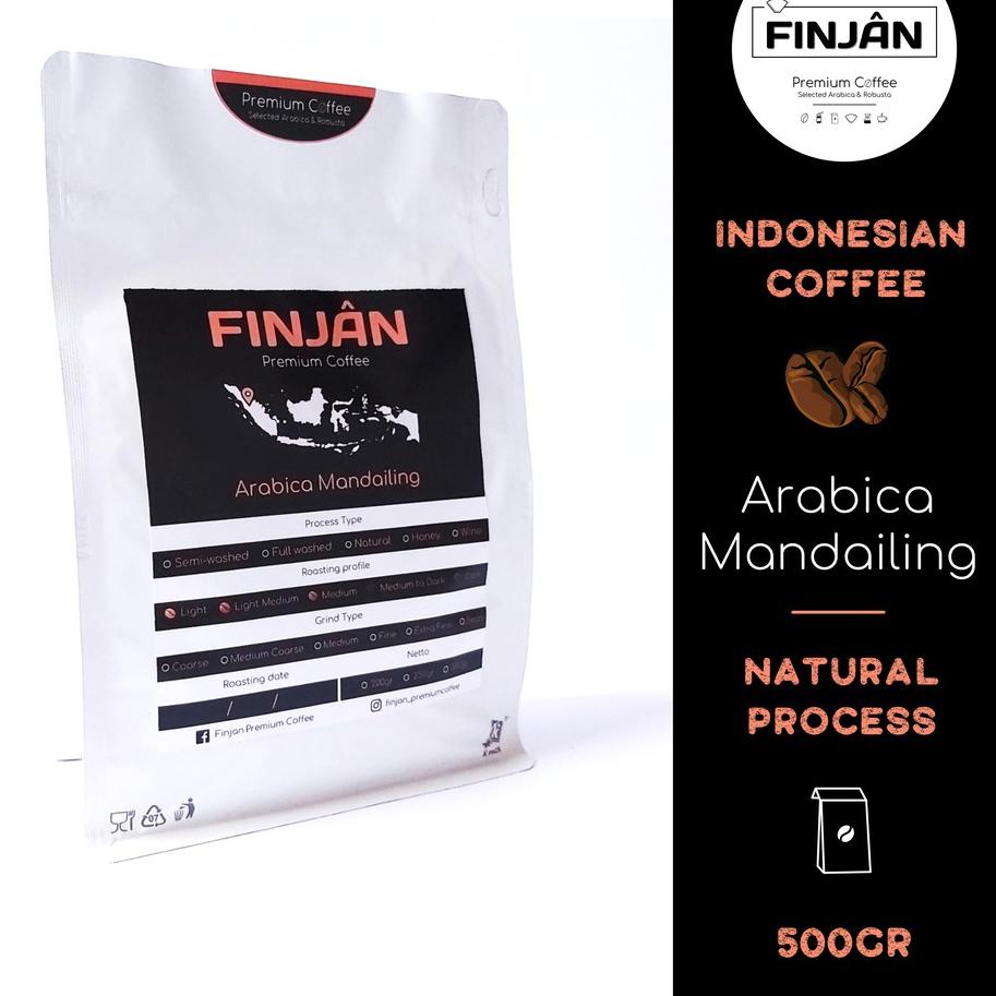

BEST SELLER ✧ Kopi Arabika Mandailing | Natural Process 200g-500g | Finjan Premiun Coffee!