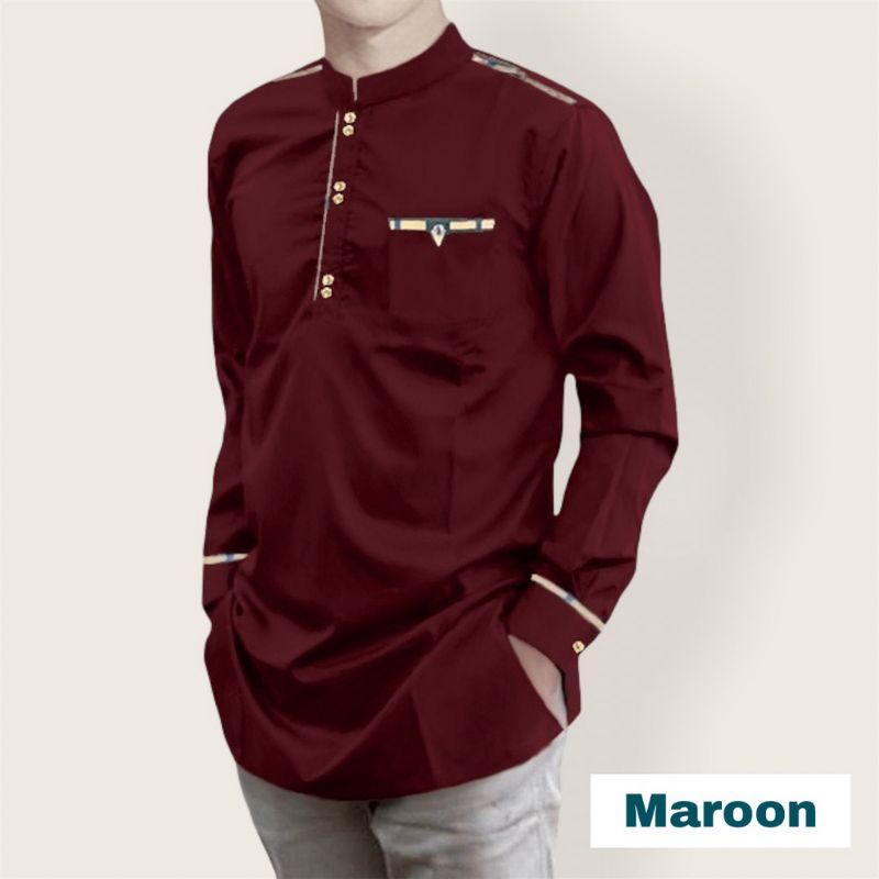 BAJU KOKO RAJA TOJIRO - BAJU KOKO PRIA MUSLIM LENGAN PANJANG - BAJU KOKO BAHAN