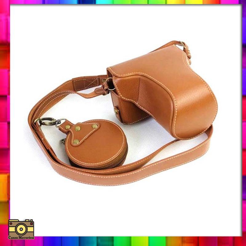 Mirrorless New Genuine Leather Camera Case For Canon EOS M10 EOSM10 EOS M100 camera bag