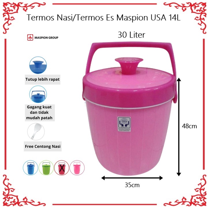 Termos Nasi/Termos Es/Ice Bucket Maspion USA 30L