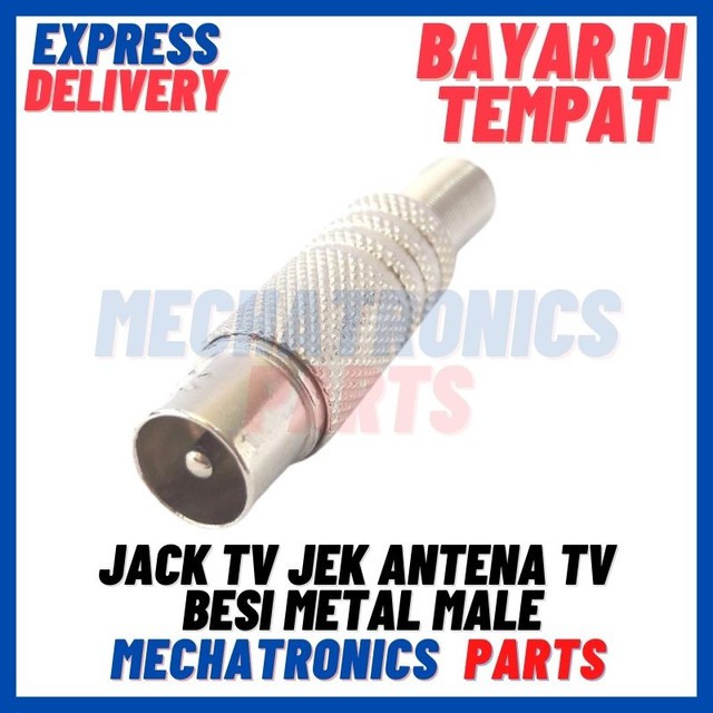 2PCS [SOC-9075] JACK TV JEK ANTENA TV BESI METAL MALE