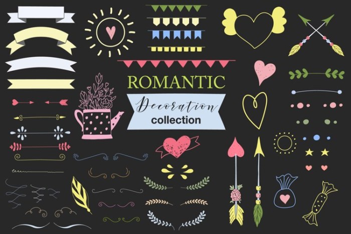 Romantic Design Kit - Vector Designs