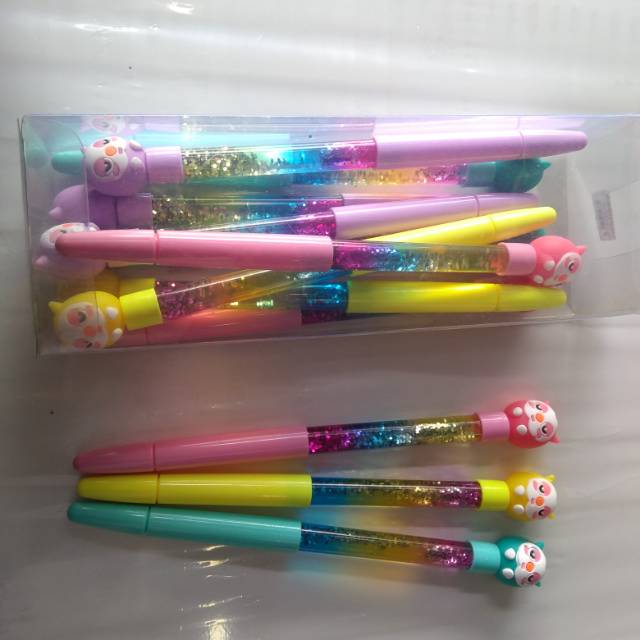 

1 LUSIN PULPEN GEL KARAKTER GLITER