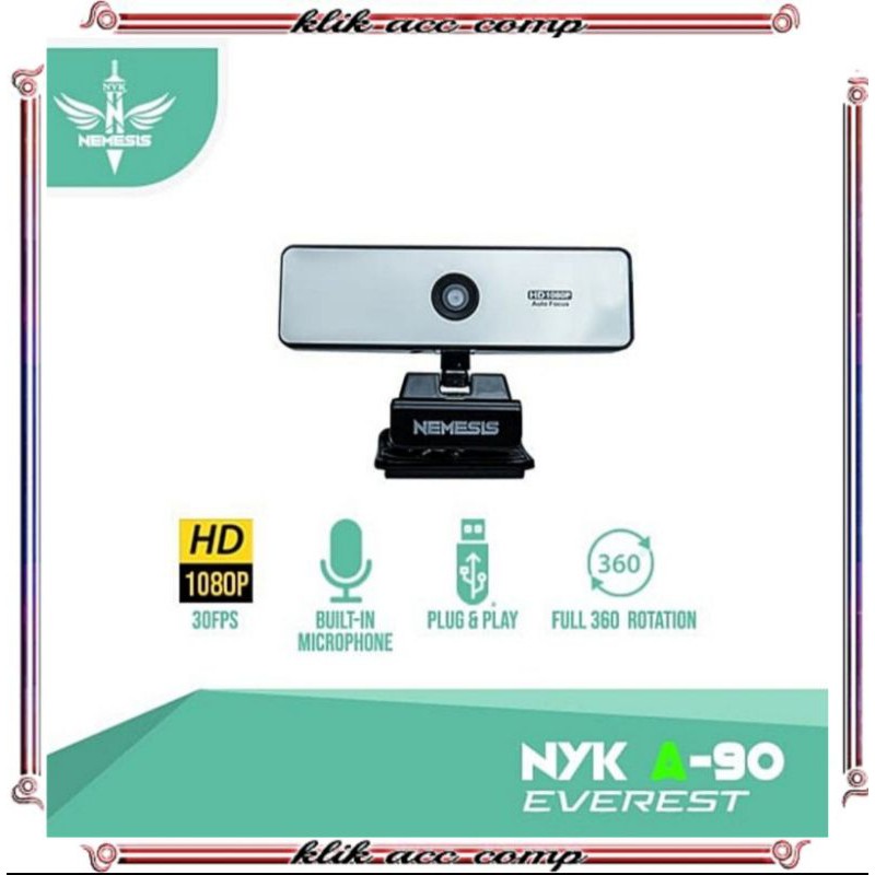 Webcam pc camera NYK A90 ORIGINAL 1080p / camera webcam CPU/PC/Laptop NYK nemesis A90