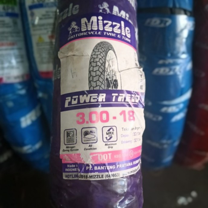 Ban pelek 18 Mizzle 300-18 Power tread Non Tubeless ban pelek 18