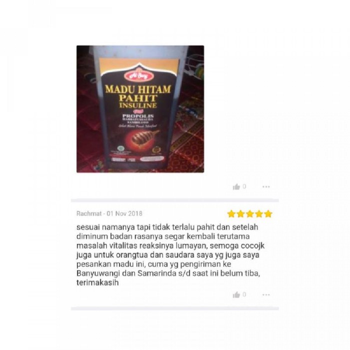 

G02G Madu Hitam Pahit Super Al-Bany Insulin Plus Propolis @1Kg Ds5Gh