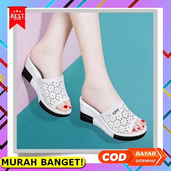 Sendal Wedges Wanita Import Ss 27 Santai Untuk Sandal Widges Wejes Per Abbushoes  Us 74 Sandal Wedge
