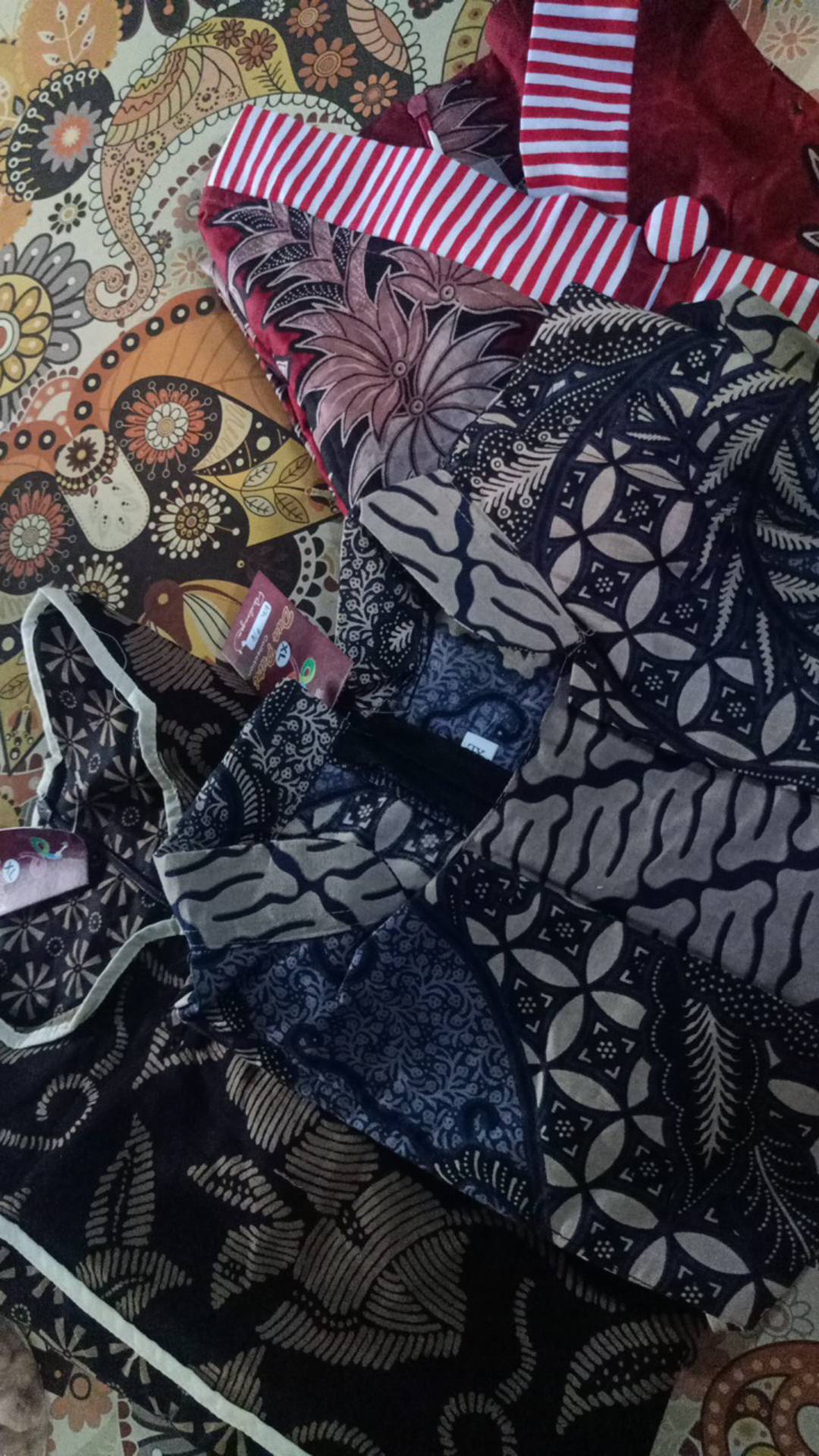 Batik Wanita Atasan Blouse Modern Kekinian Trendy Motif Daun Bambu By Batik Dua Putri Collection