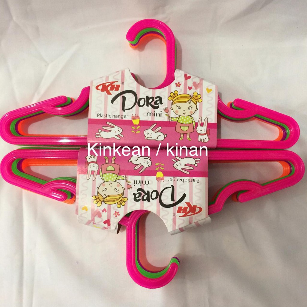 GROSIR Gantungan Baju Anak Dora / Hanger Baju Anak 1 Set Isi 12 Buah