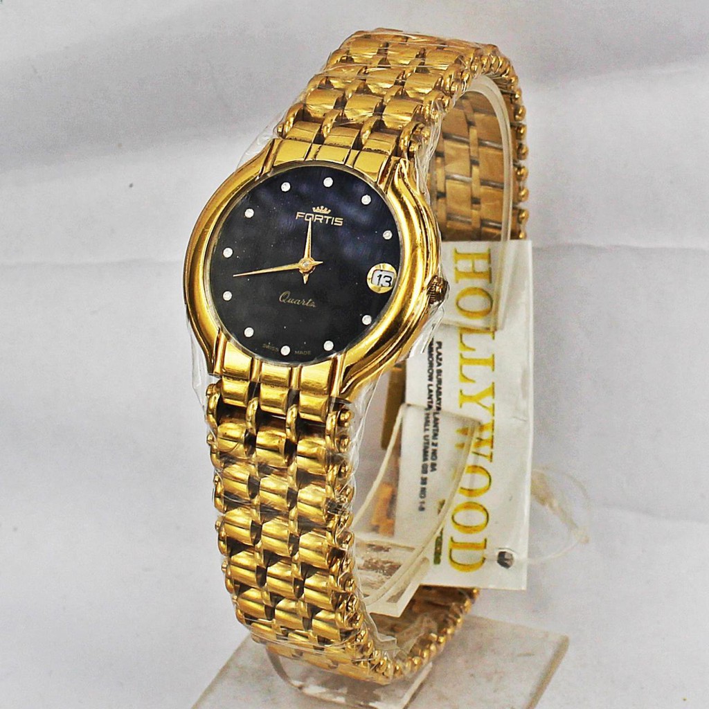 jam tangan lama FORTIS 4833 gold plate