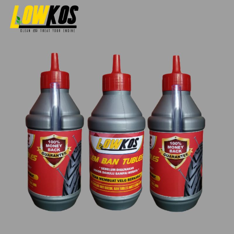 LOWKOS - 3 BOTOL CAIRAN BAN TUBLES  350 ml TIRE SEALANT ANTI RANJAU ANTI BOCOR