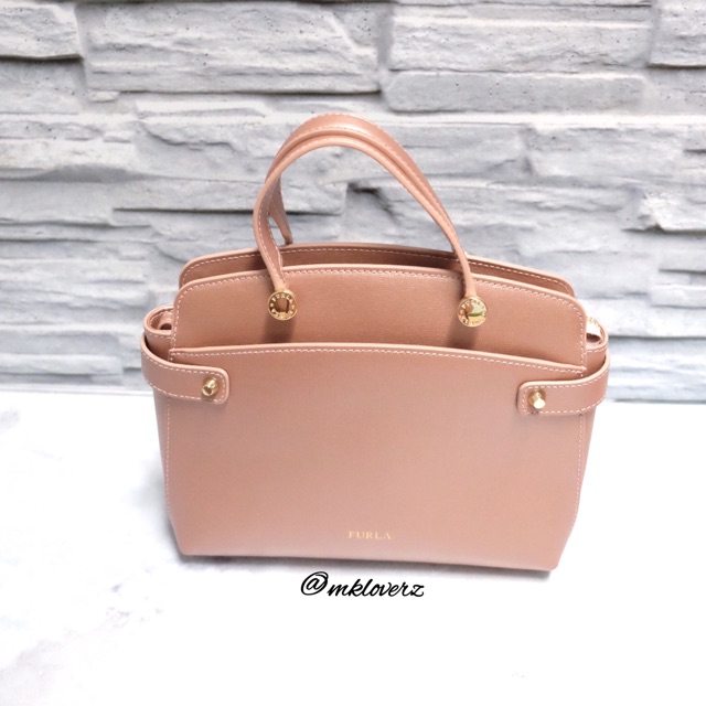 Furla Agata Small Satchel (Rose Gold)