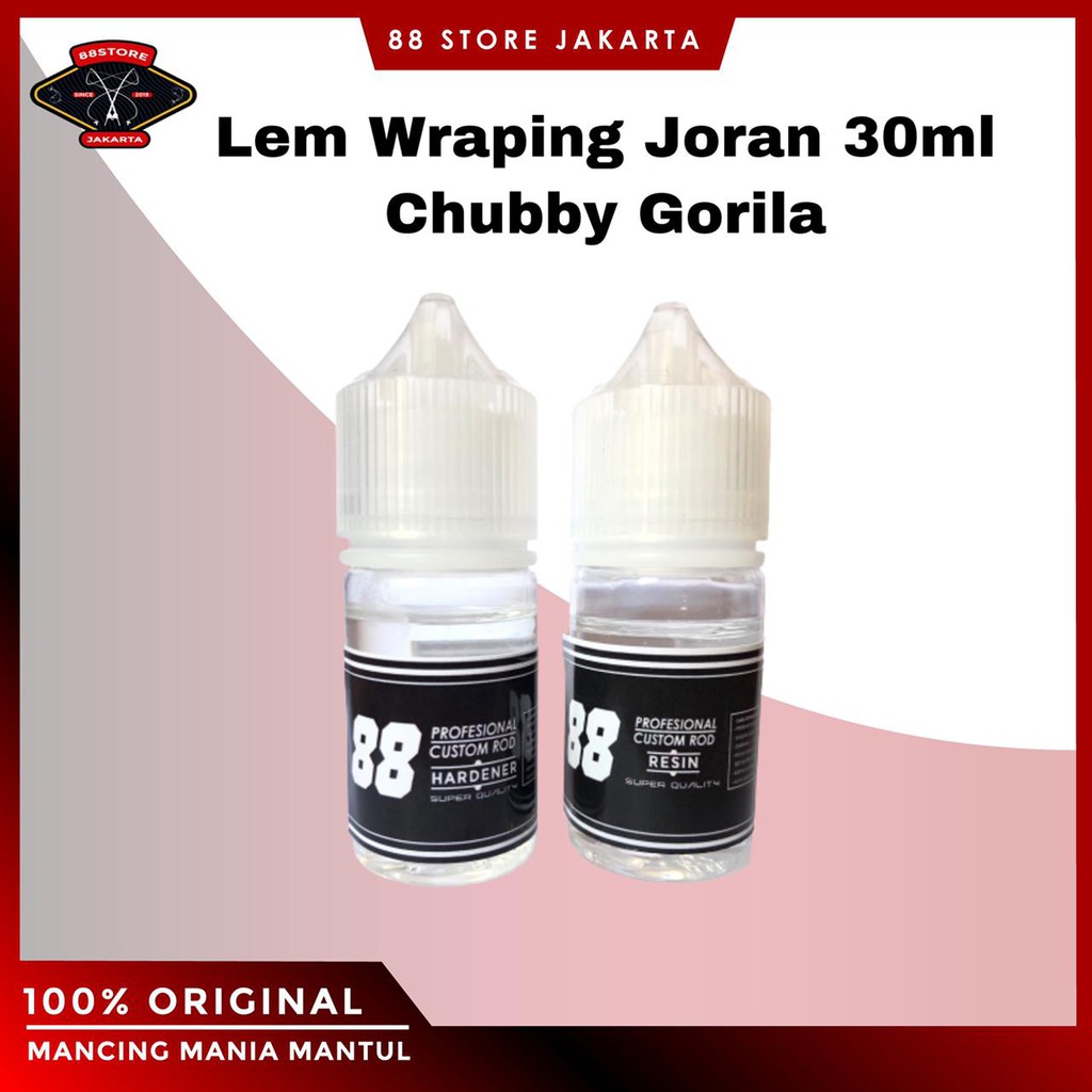 88storejakarta lem resin epoxy khusus untuk custom wrapping joran - botol chubby gorila