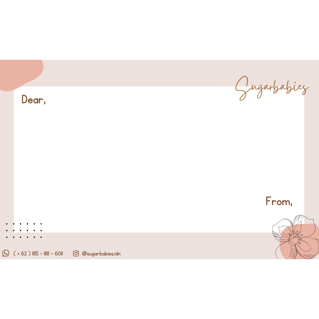 

Add ons ( Surat cinta, topper, lilin )