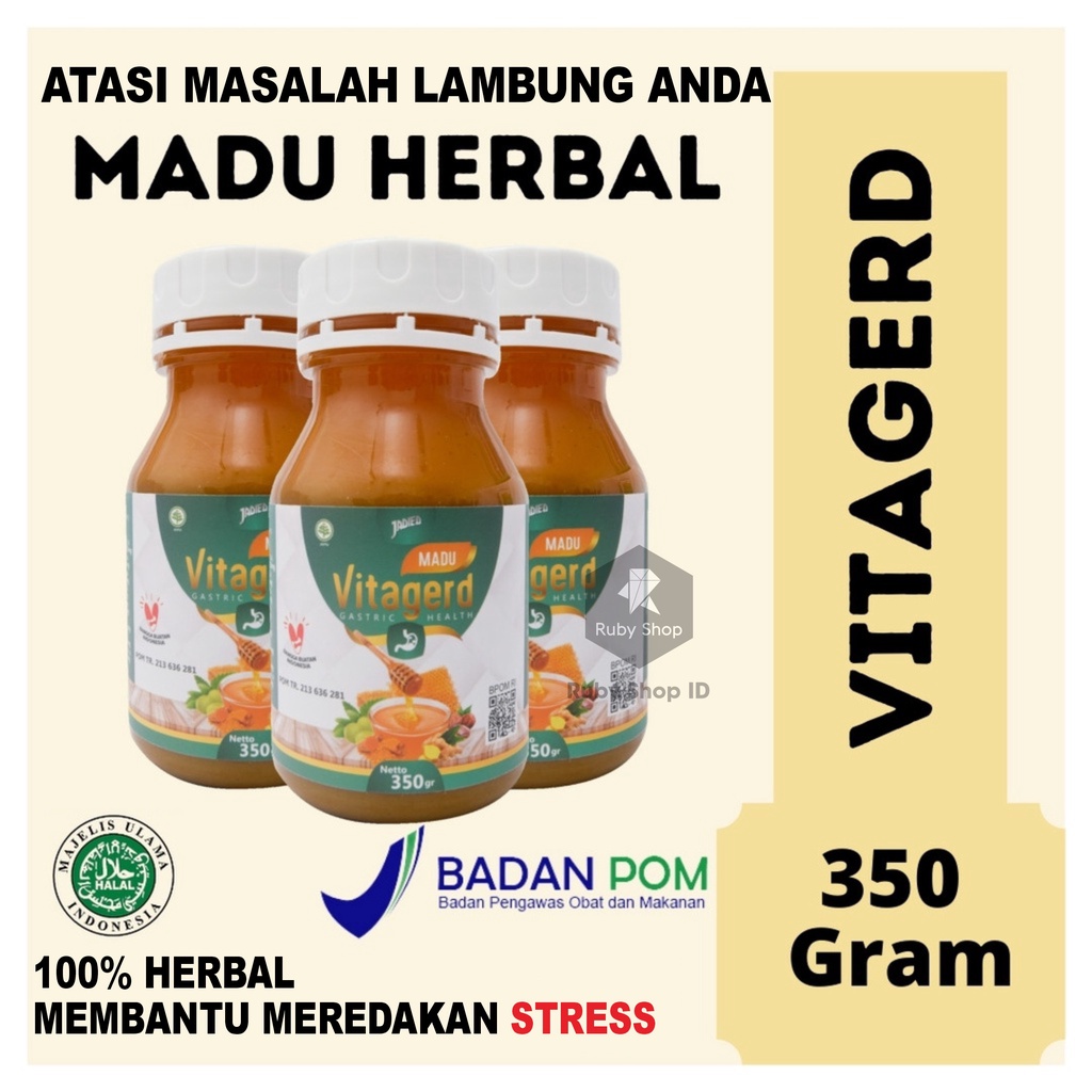MADU VITAGERD Herbal Original Obat Sakit Infeksi Asam Lambung Maag Magh Kronis Penghilang Pereda Str