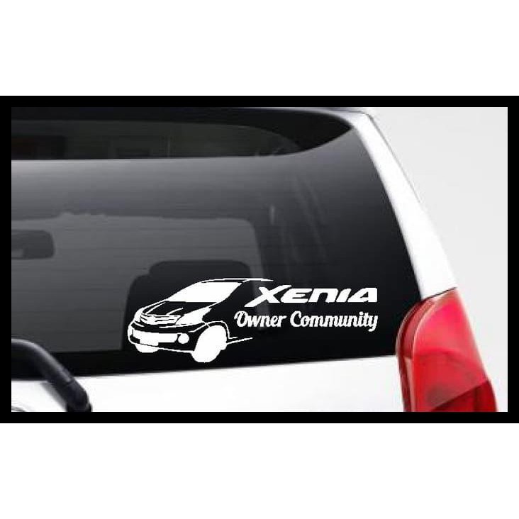 Stiker Xenia Owner Community Mobil Daihatsu Body Kaca Belakang Sticker